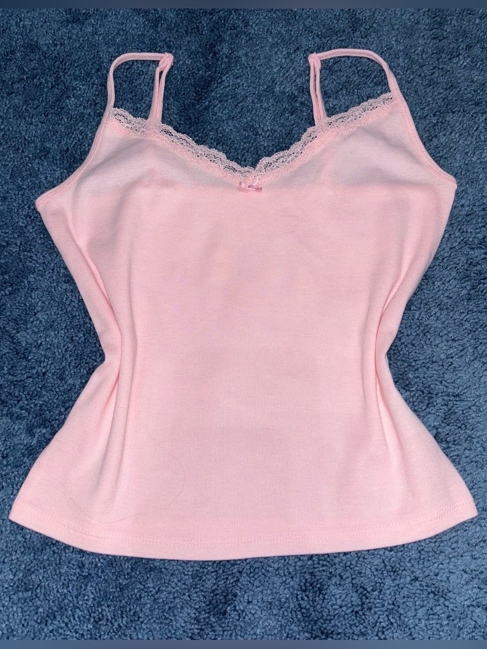 No Boundaries Light Pink Lace-Trim Camisole